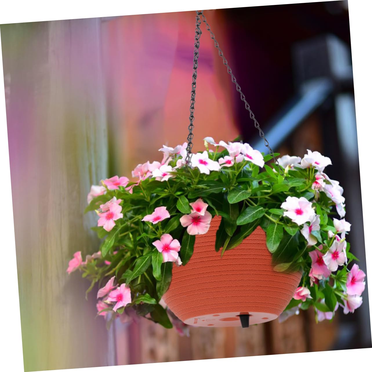 Selbstbewässernder mit Praktischem Design und Feiner Verarbeitung aus Kunststoff Pflanztopf Hängender für Blumen und Grüne Pflanzen für Garten und Balkon
