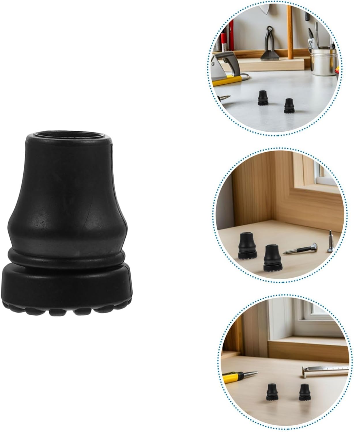 Yardwe 10pcs Non-Slip Crutch Tips Replacement Ends for Walking Canes and Crutches Cane Feet Caps with Easy Installation Fit Mobility Aid Accessories for Elderly Stability and Safety