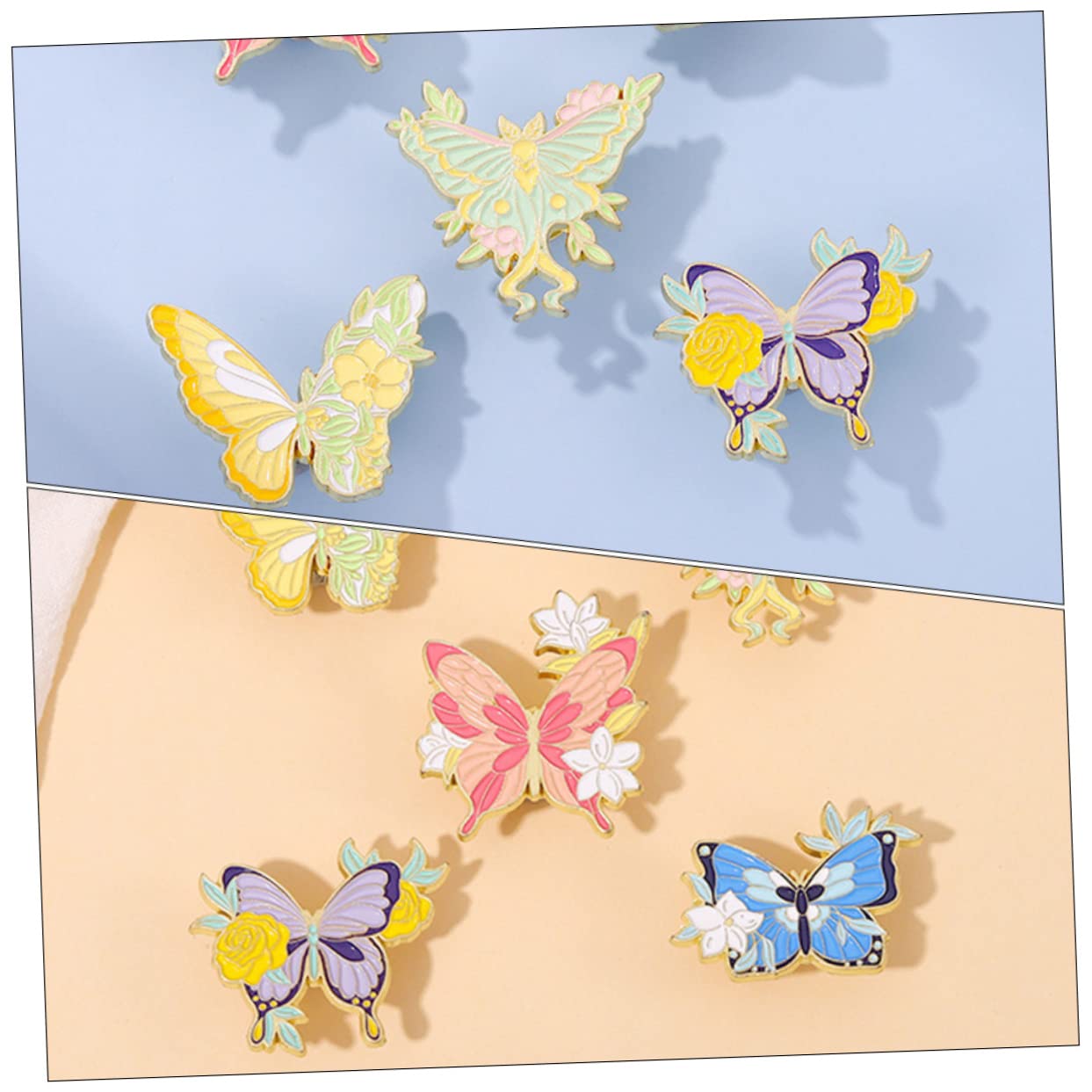 BESTYASH Spilla A Farfalla Decorazioni Floreali Spille Smalto Farfalle Spilla Per Giacche Spilla Farfalle Perno Della Fibbia Della Sciarpa Spilla Decorativa Per Foulard Lega