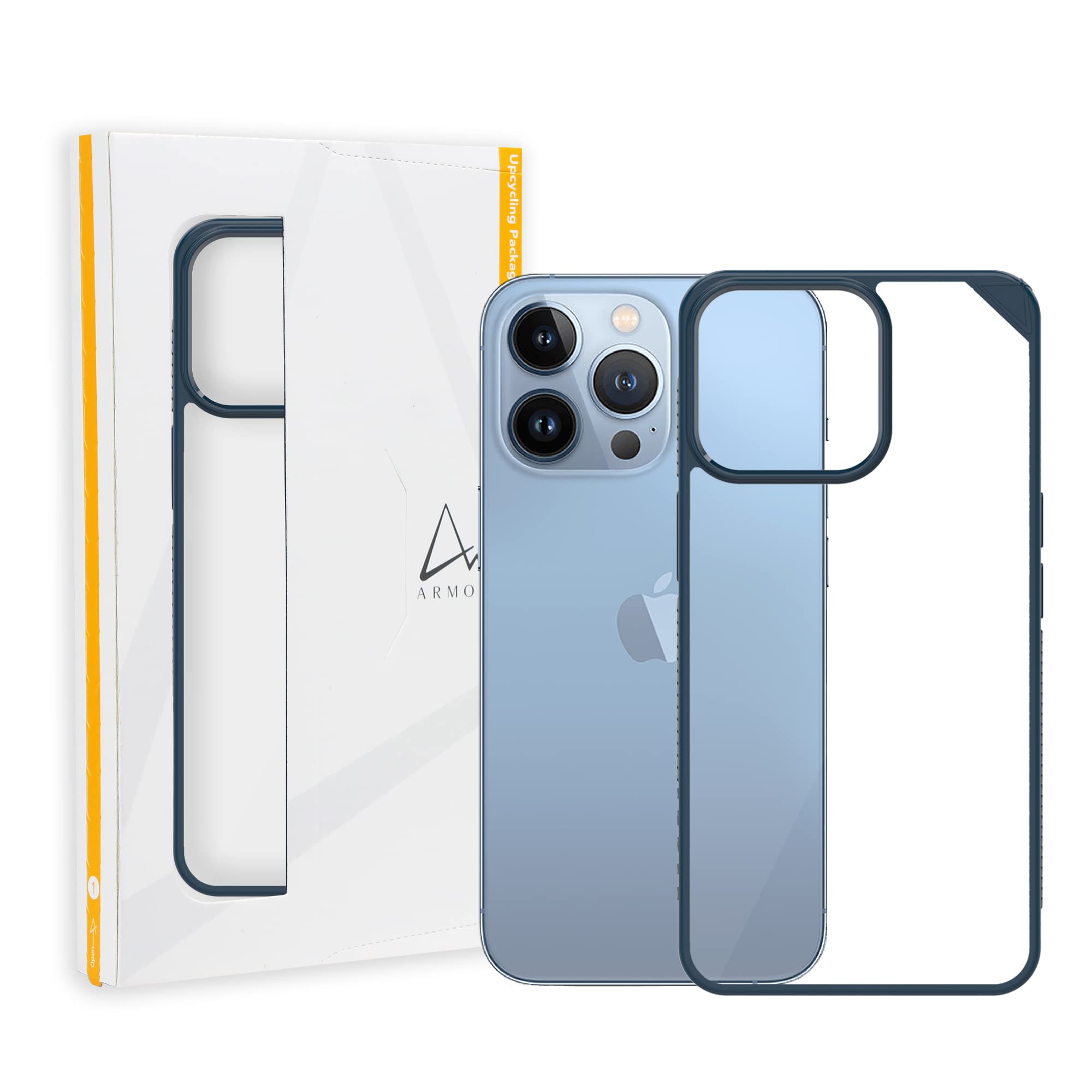 Armor Signature Case for iPhone 13 Pro Max (Midnight Blue with Orange Tape)