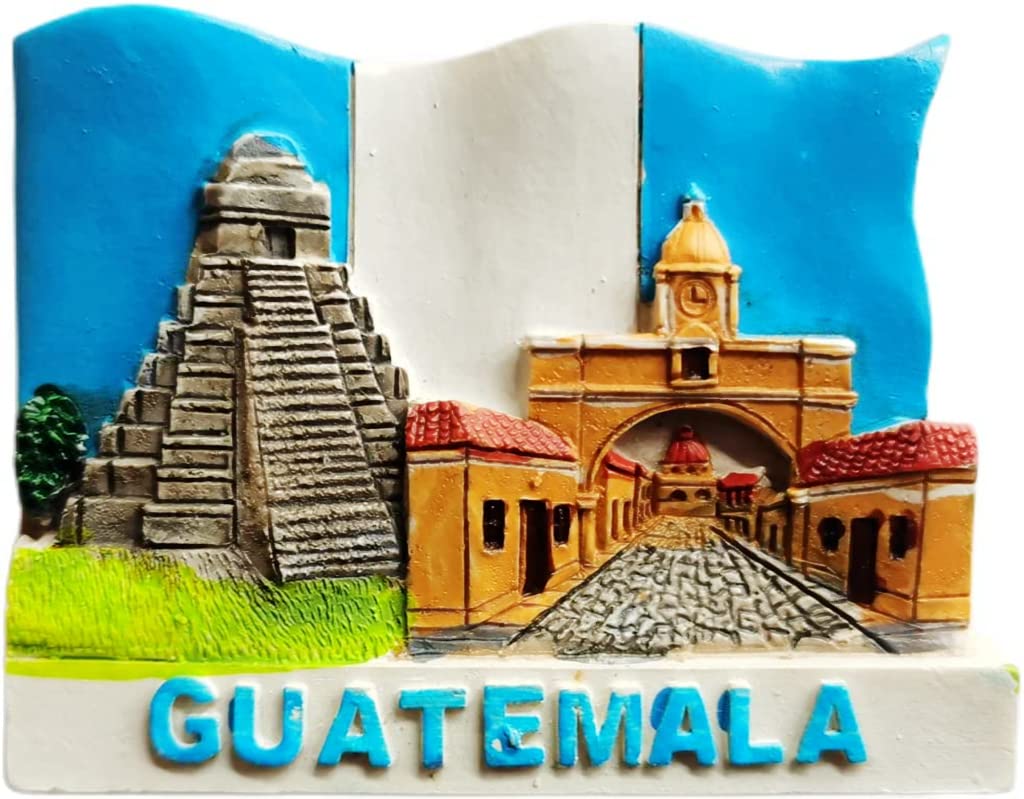 Resin-1302 Guatemala Flag Guatemala Fridge Magnet Refrigerator Magnet Decoration Magnet Sticker Souvenir Resin Crafts