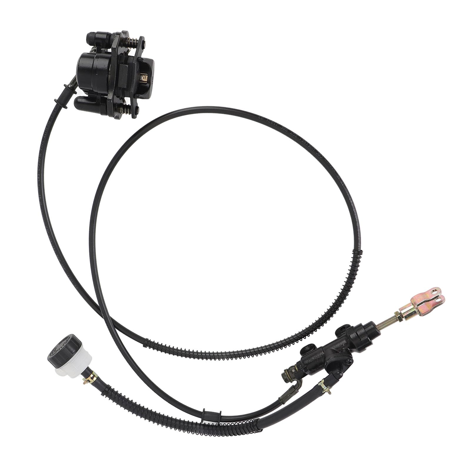 Generic Set di utensili per pinze freno a disco in lega di acciaio posteriore idraulico a disco con tubo da 1,5 m montaggio 64 mm 3 parti chiave per bici da kart ATV Quad Go