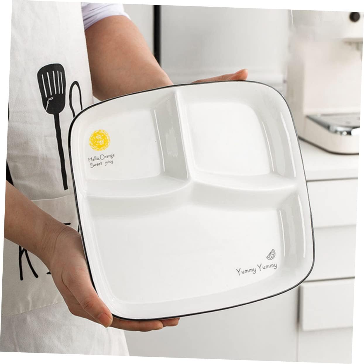 Practical Ceramic Dinner Plate Breakfast Plate White Serving Platter Safe for Daily Use