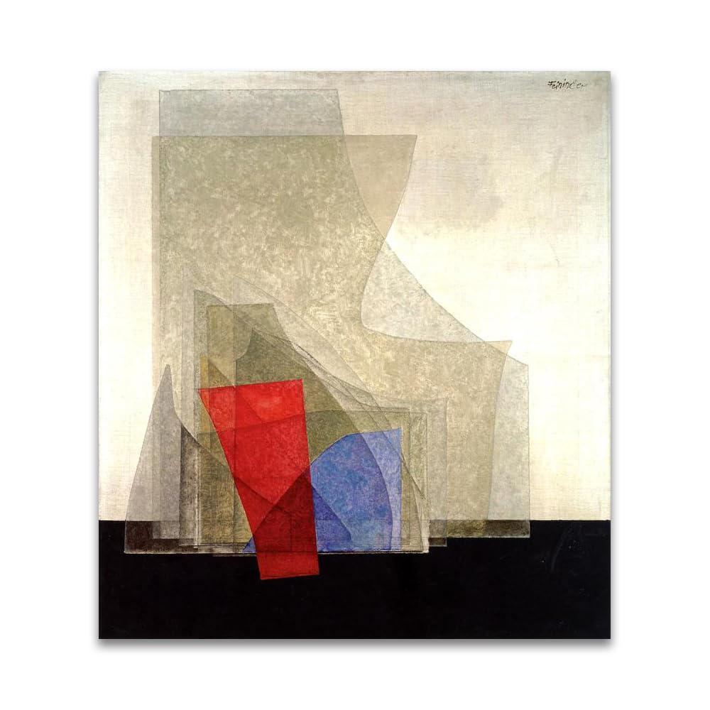 LZ6J8C9 Lyonel Feininger《Broken Glass》Famous Canvas Painting Reproductions.(60x70cm(23.7x27.5in)/Frameless)