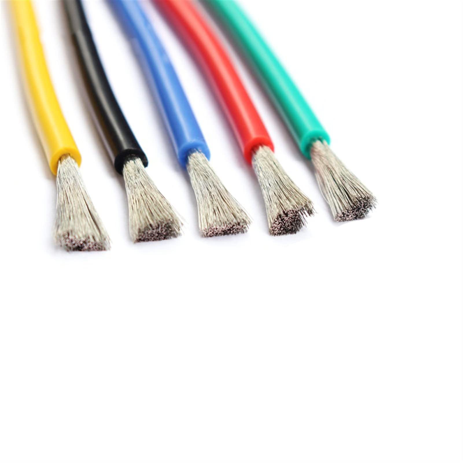 Pipa Casa Cable de Silicona Suave de 10 Metros 16AWG a 12AWG 13 AWG 14AWG 30AWG Cable Resistente al Calor Suelo Electrónica (Color : 11AWG, Size : Red)