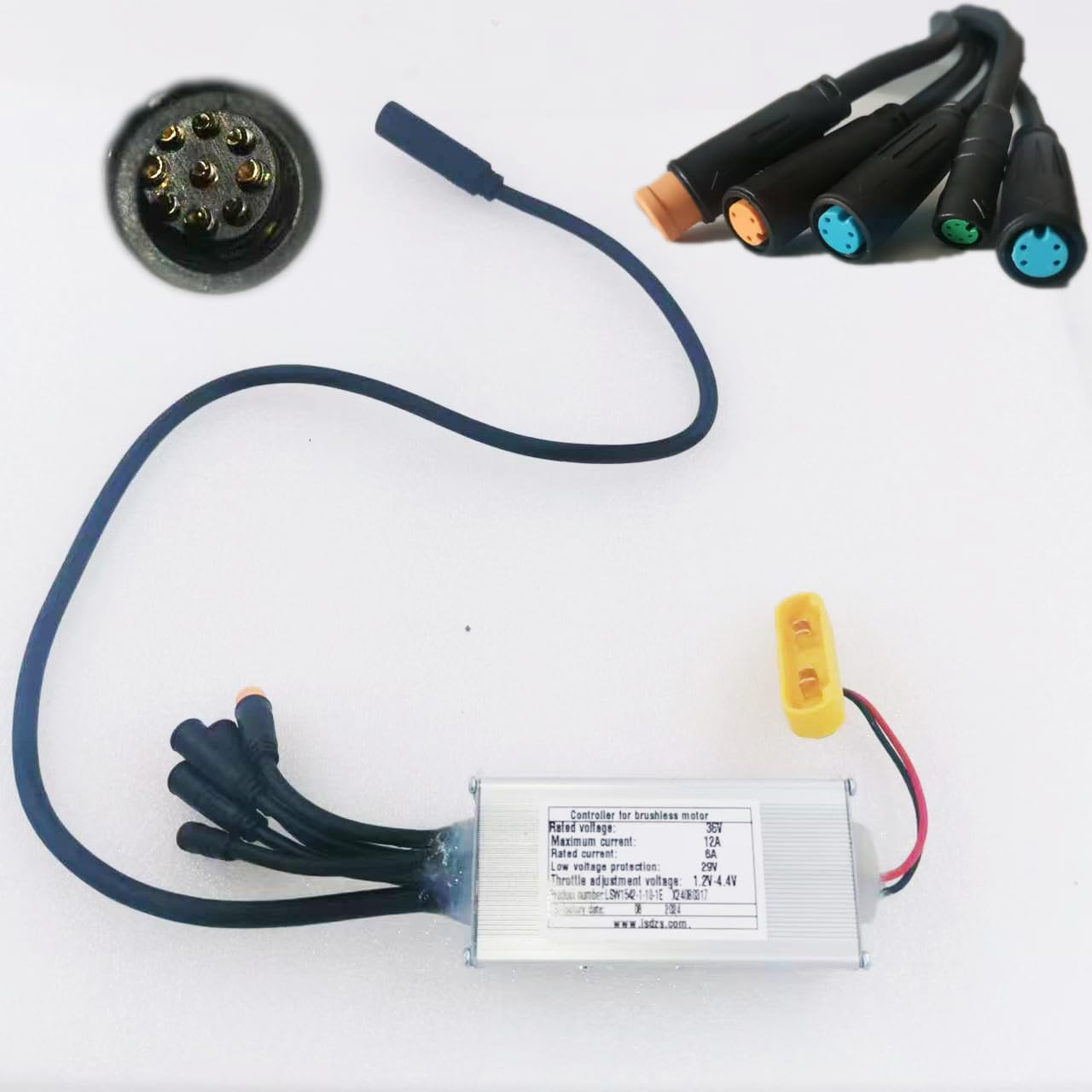 LSW1542-1-10-1E Contrôleur de Vélo Électrique 36V 12A Contrôleur de Moteur sans Balais pour Vélo Electrique Scooter E-Bike