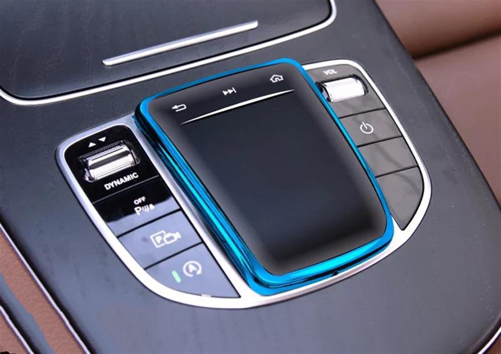 Qibbei Blu Car Center Control Multimedia Button Mouse Knob Protector Film Sticker For Benz C E Class W205 W213 Gls Glc X253 Stickers(Blu)
