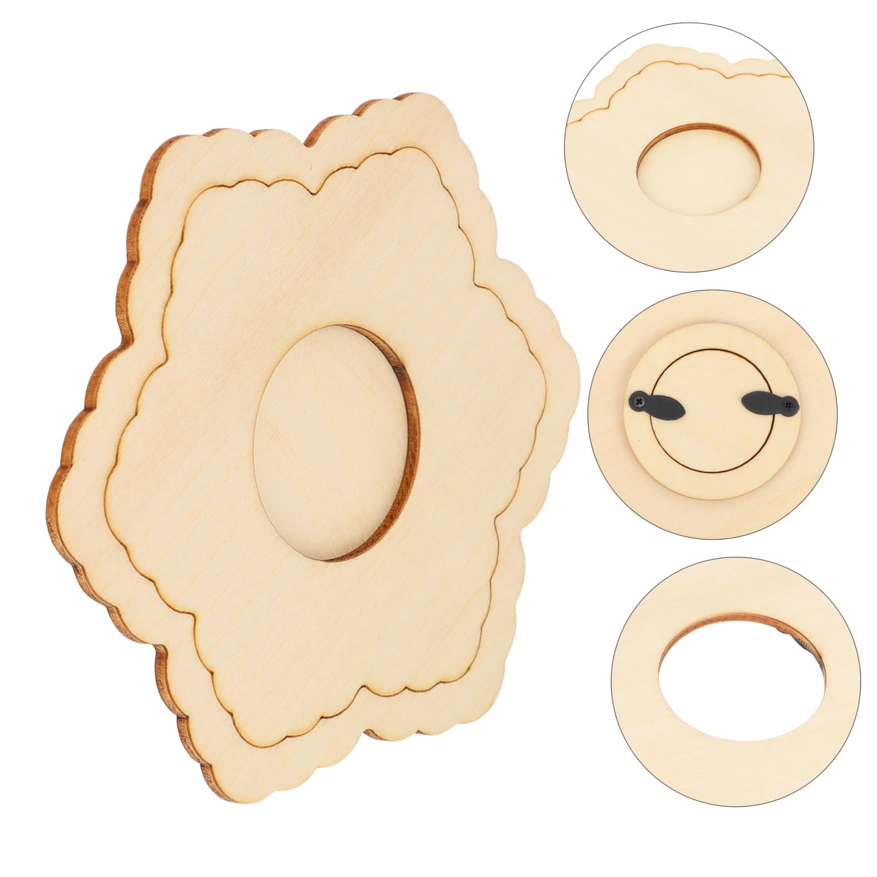 STOBAZA Set of 5 Wooden Mini Photo Frames Diy Picture Frame for Boys and Girls Educational Craft