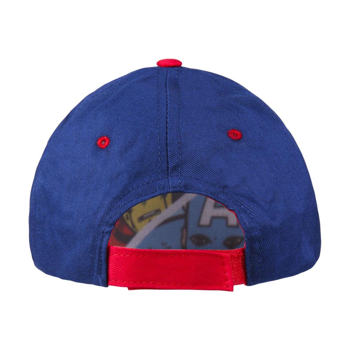 Gorra Infantil Vengadores Azul Algodón Poliéster Velcro Ajustable 2-8 Años Original España