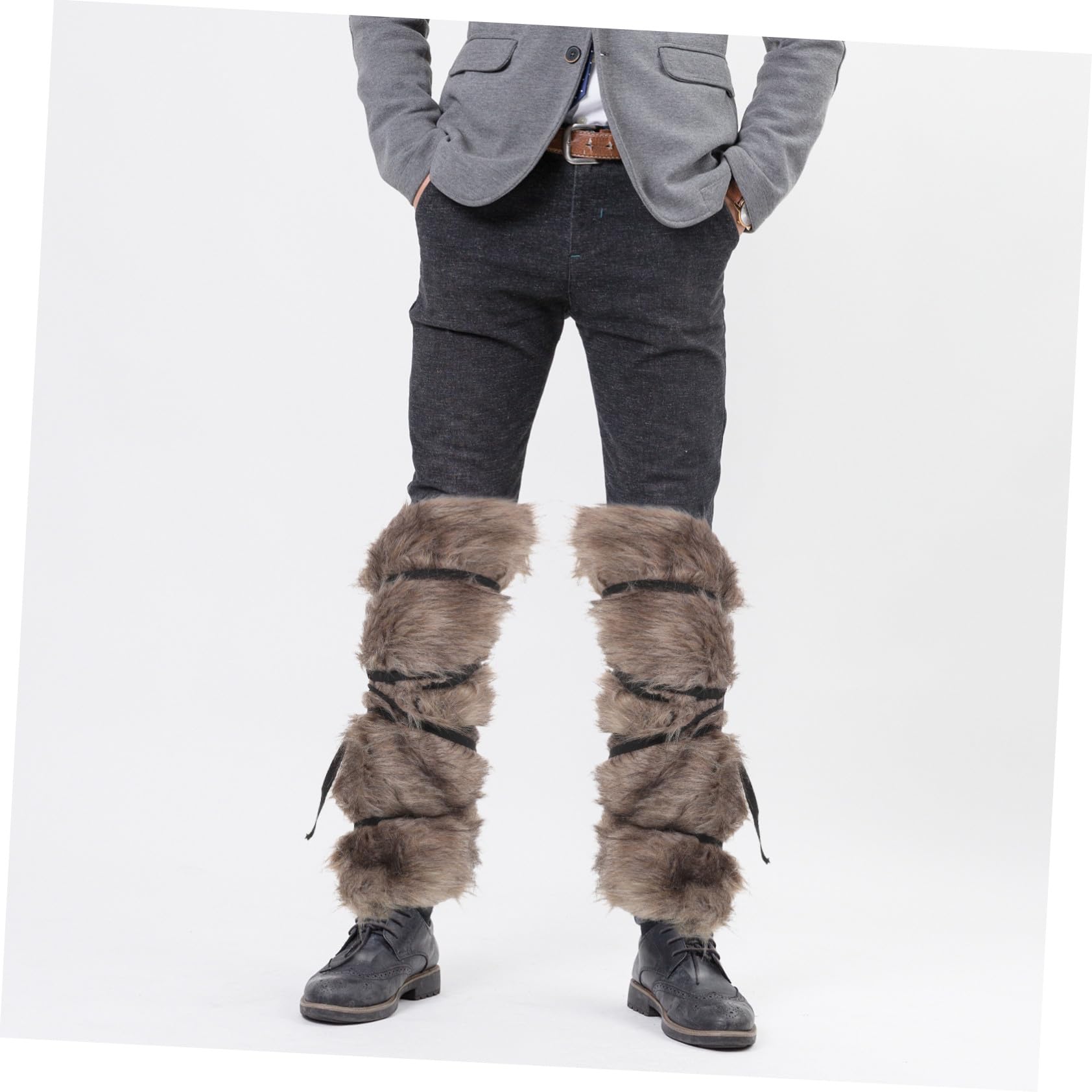 SHERCHPRY Scaldamuscoli Vichinghi Cosplay Medievali Regolabili in Pelliccia Sintetica Accessori Vintage per Costume Rinascimentale per Feste e Invernali