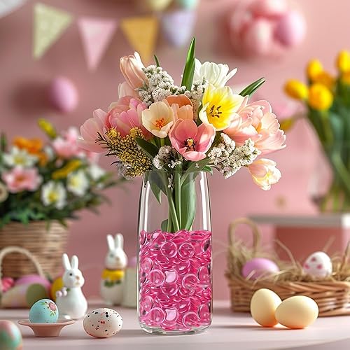 Miniatura 9 de 1200 gemas acrílicas rosas de 0.6 pulgadas para rellenar jarrones, centros de mesa de fiesta, decoración de boda, arreglos florales, manualidades,