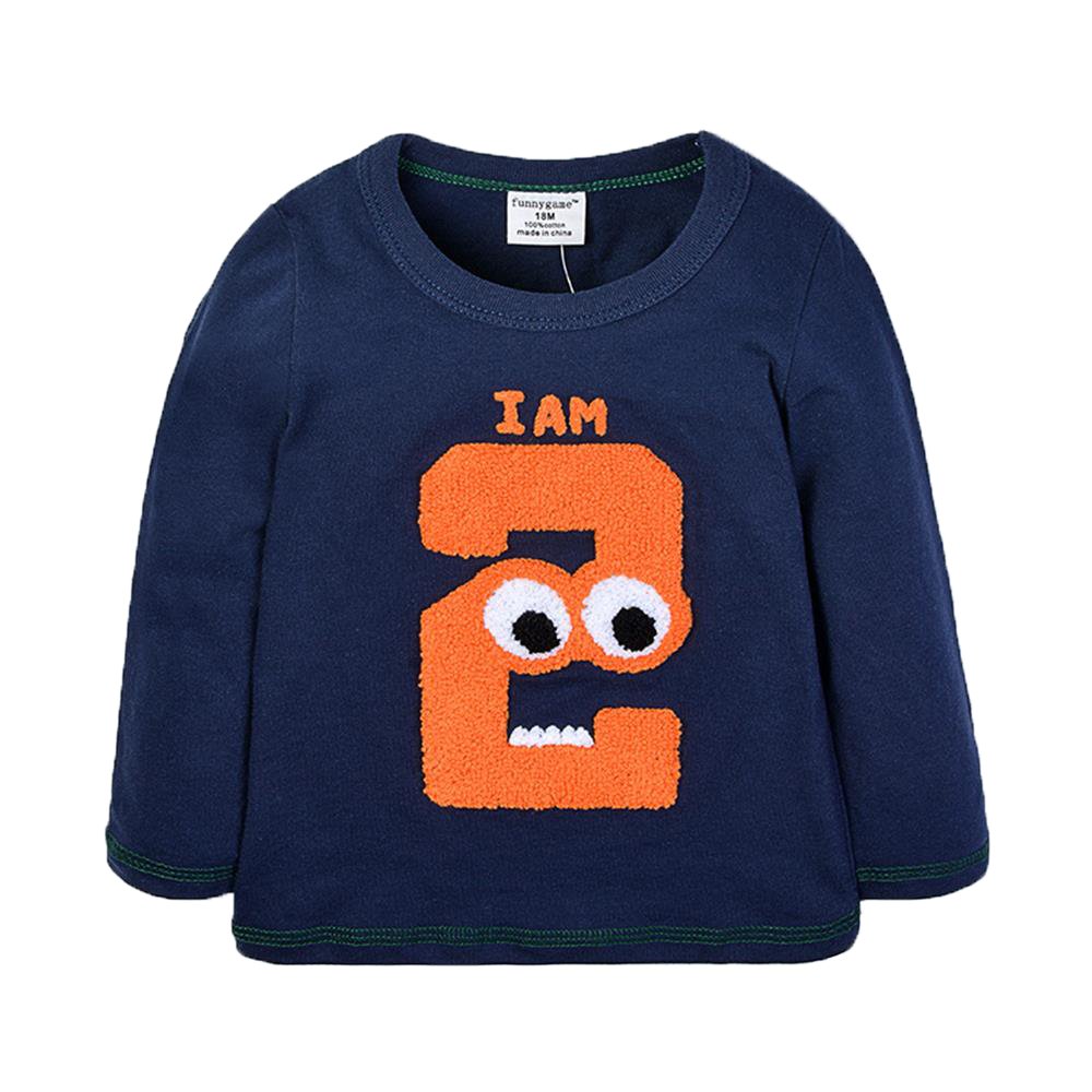 Little Boys Jumpers Kids I AM Sweatshirt Pullover Clothing Shirts Casual Tops Cotton Age 1.5-6 (3T, Navy)