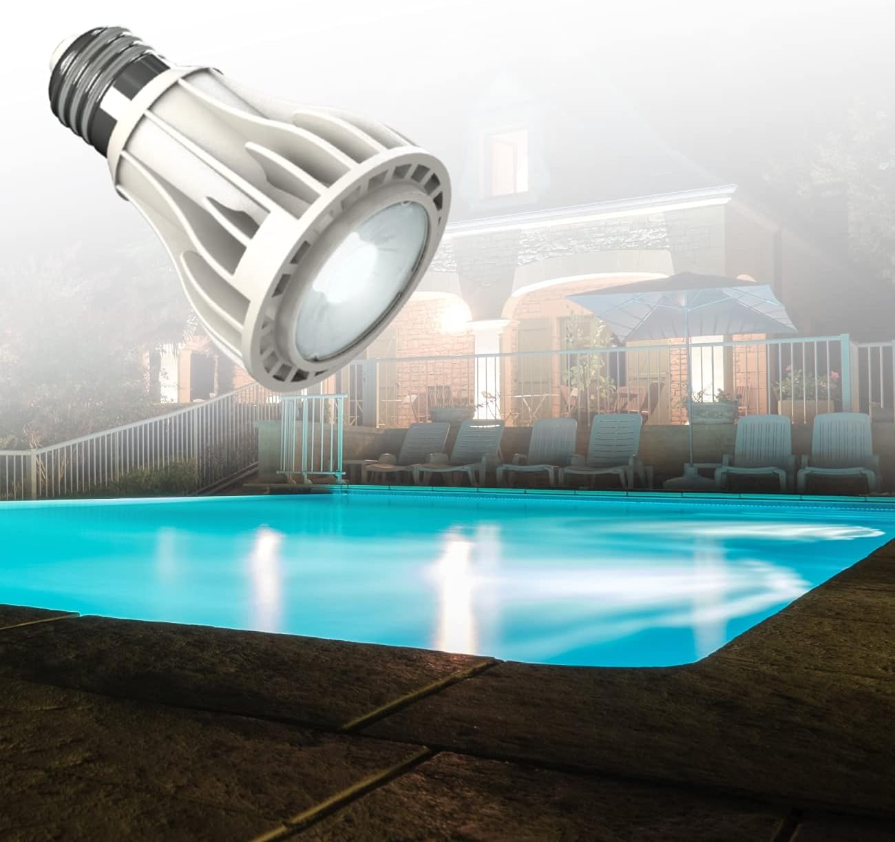LED SPA Pool Light Bulb Hot Tub 15W White Daylight 110V 120V E26 Replacement Bulb Suitable for Most SPA Pool Light Fixture