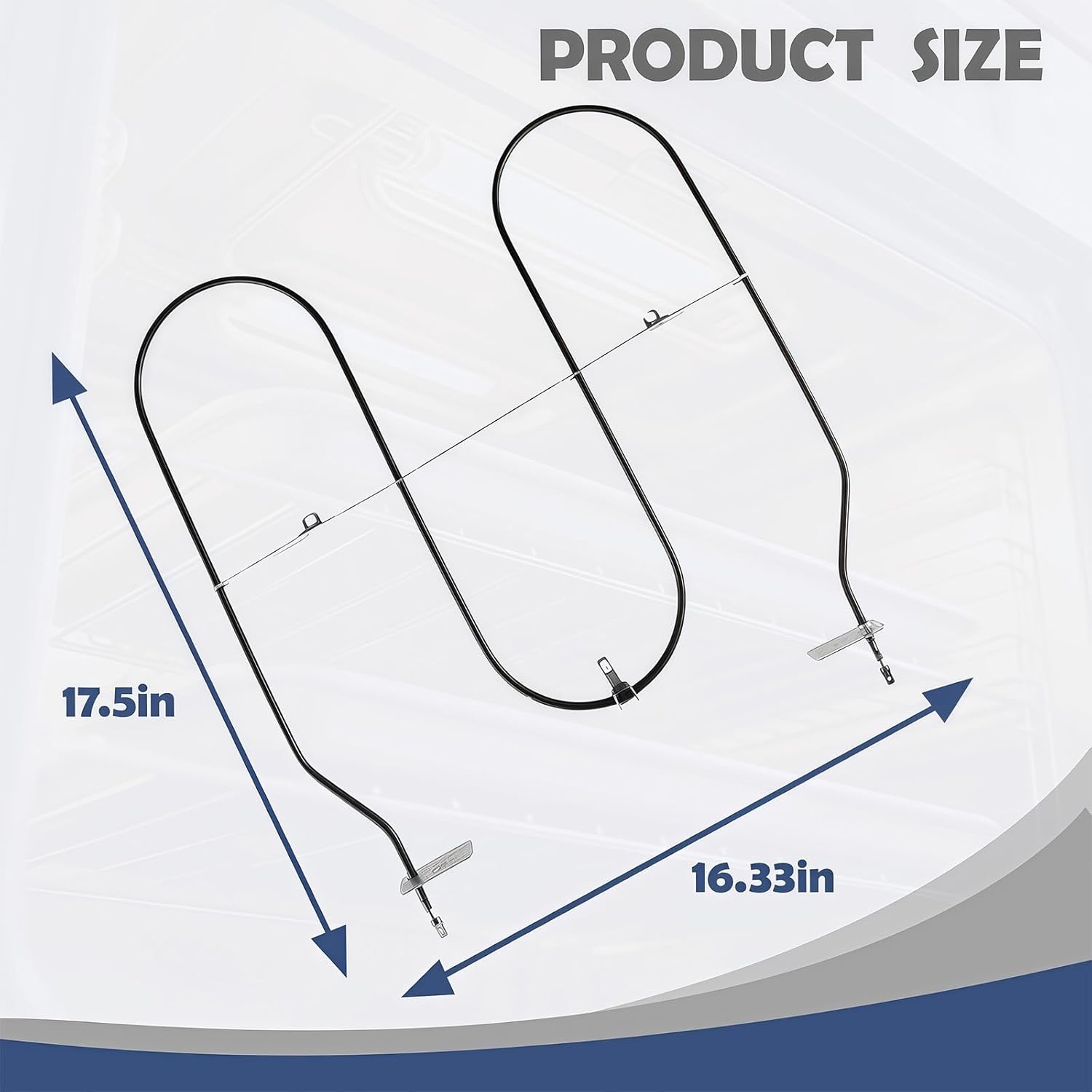 WP9760771 Broil Element Fit for Whirlpool BS550PWS RBS245PRS, Electric Oven Bake Element 240V 3000W, Replace PS11747303 AP6014069 4456103 9760771 1201759 PD00023149, Range Broil Heating Element