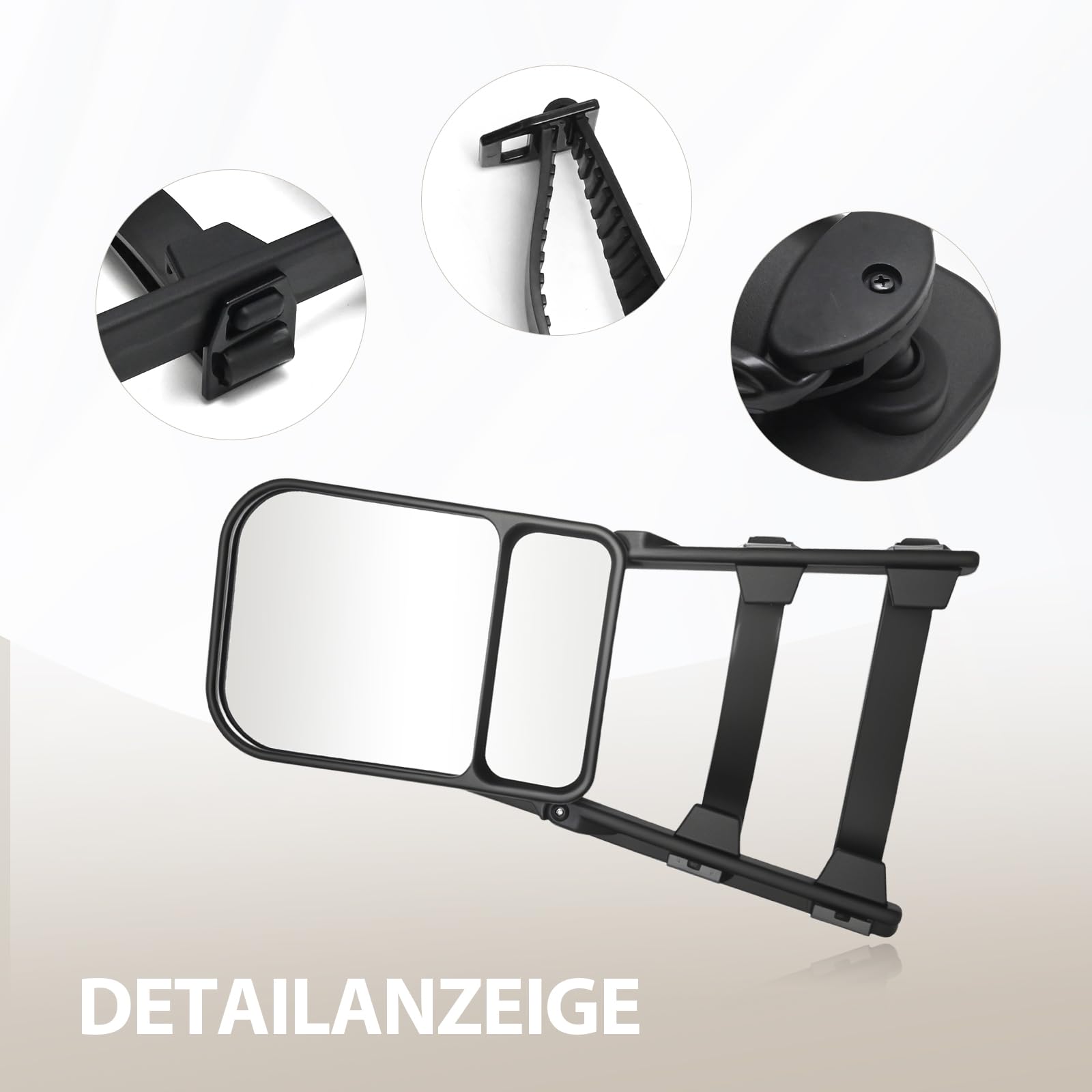 2 specchietti universali per roulotte e roulotte regolabili a 360°, adatti per tutti i veicoli ordinari