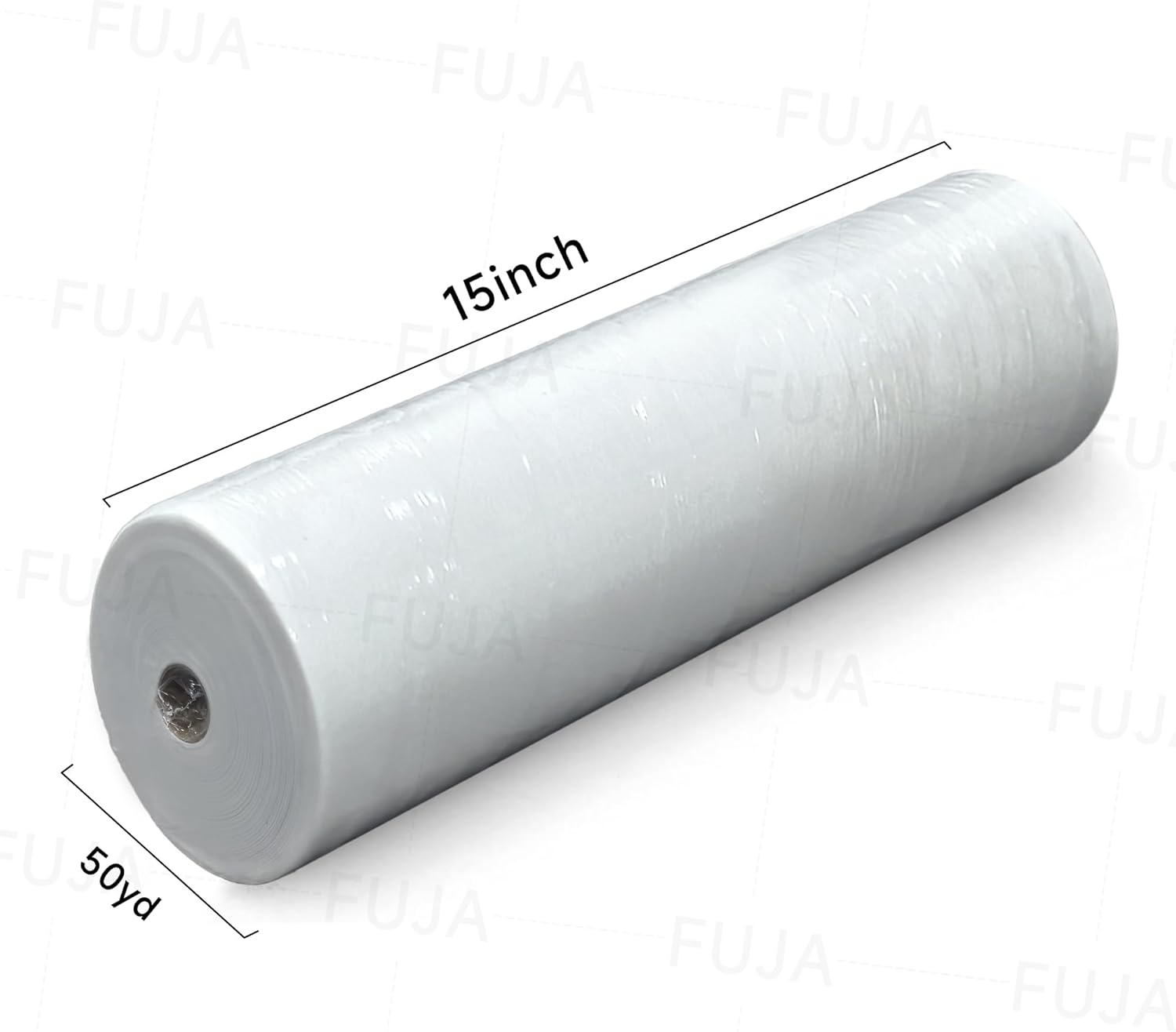 FUJA Tear Away Polyester Stabilizer Backing 15” x 50Yd Roll - Medium Weight 1.8 Ounce - for Machine Embroidery Fabric and Sewing