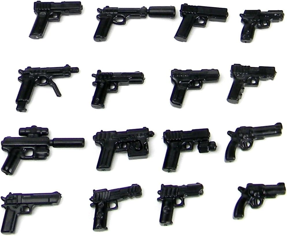 Custom Pistol MEGA Pack (P3) Designed for Brick Minifigures