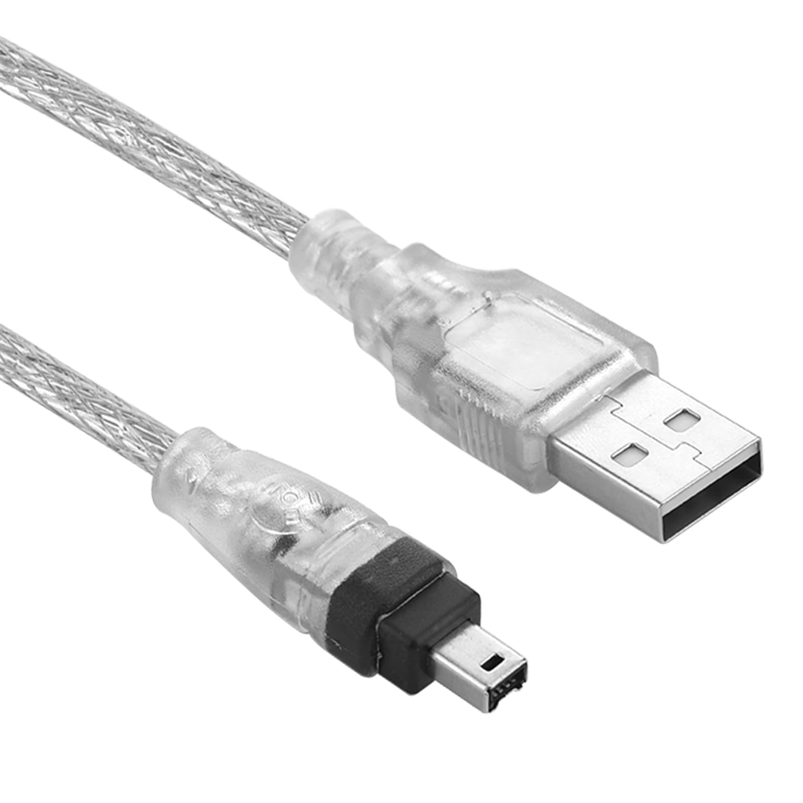 gaubss Firewire to USB Adapter USB 2.0 Male to Firewire IEEE 1394 4 Pin Male iLink Adapter Cord Cable Compatible with DV Digital Cameras, DCR-TRV75E DV(1.5M)