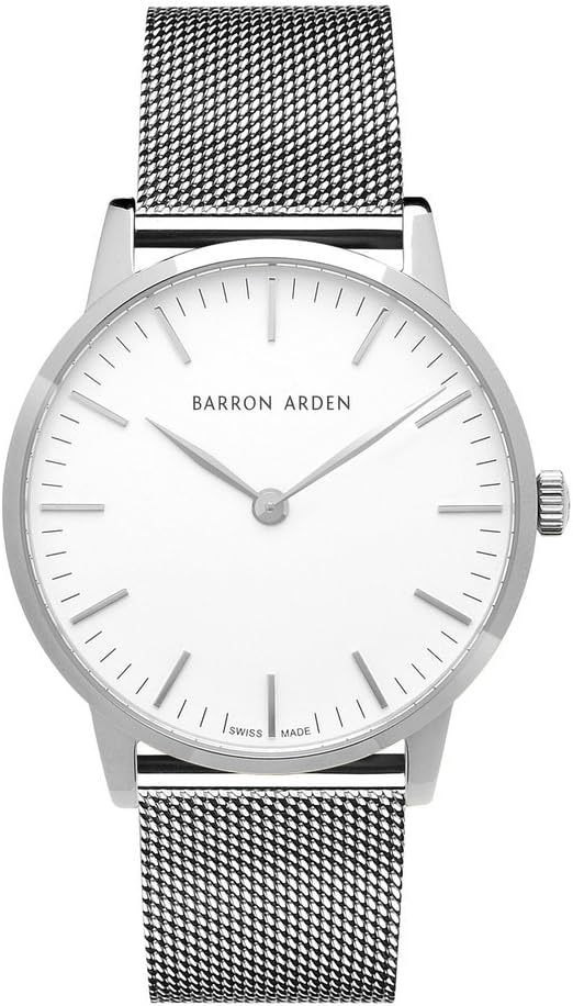 Ren Silver Swiss Made 40mm Mesh Bracelet Watch