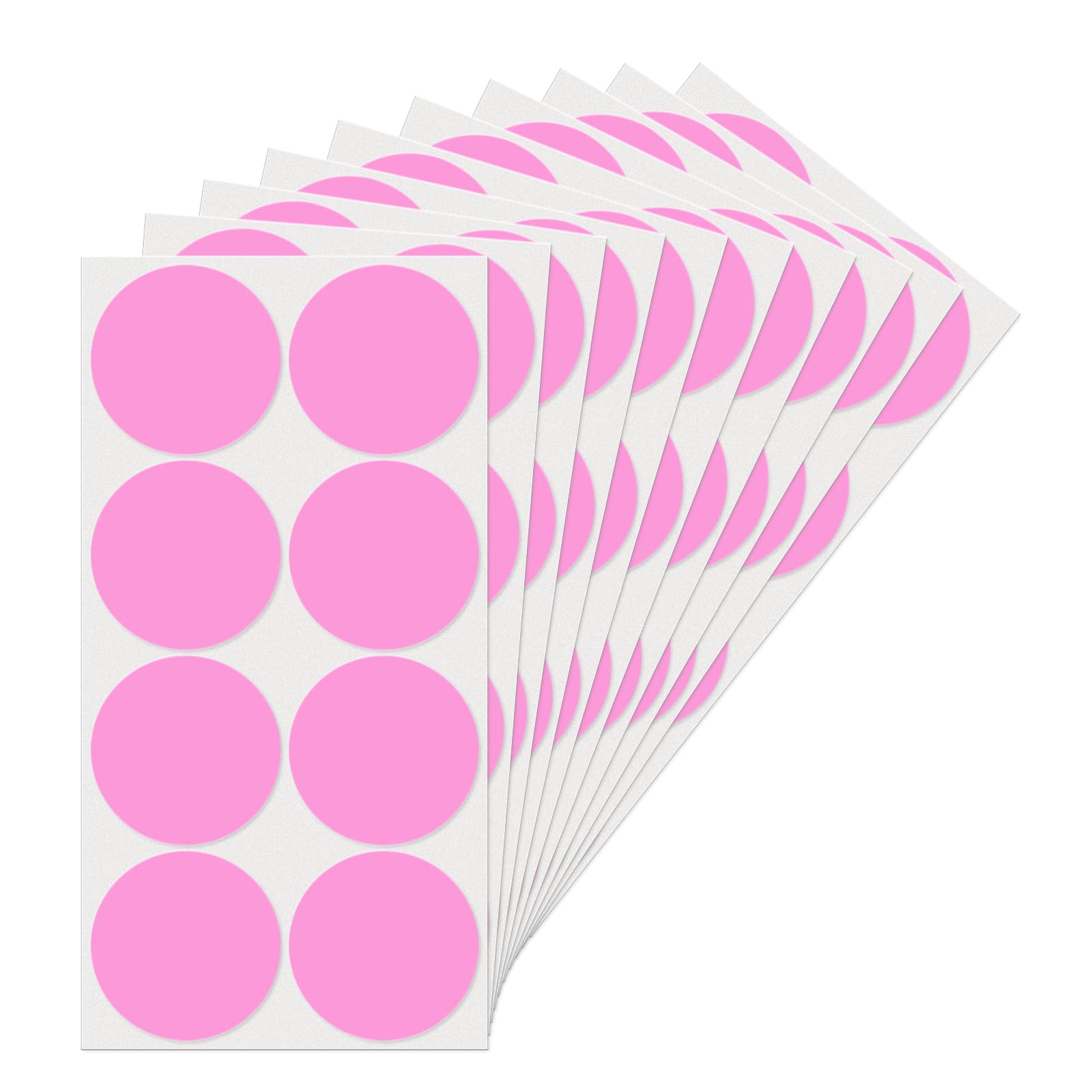 YIKIADA Pink Round 50mm Dot Stickers Self Adhesive Marking Dots Waterproof Adhesive Dots Stickers Small Colour Coding Labels 80pcs, PUNKTE AUFKLEBER-03
