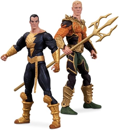 Miniatura 1 de DC Collectibles Injustice Gods Among Us - Figuras de acción Aquaman contra Black Adam (paquete de 2)