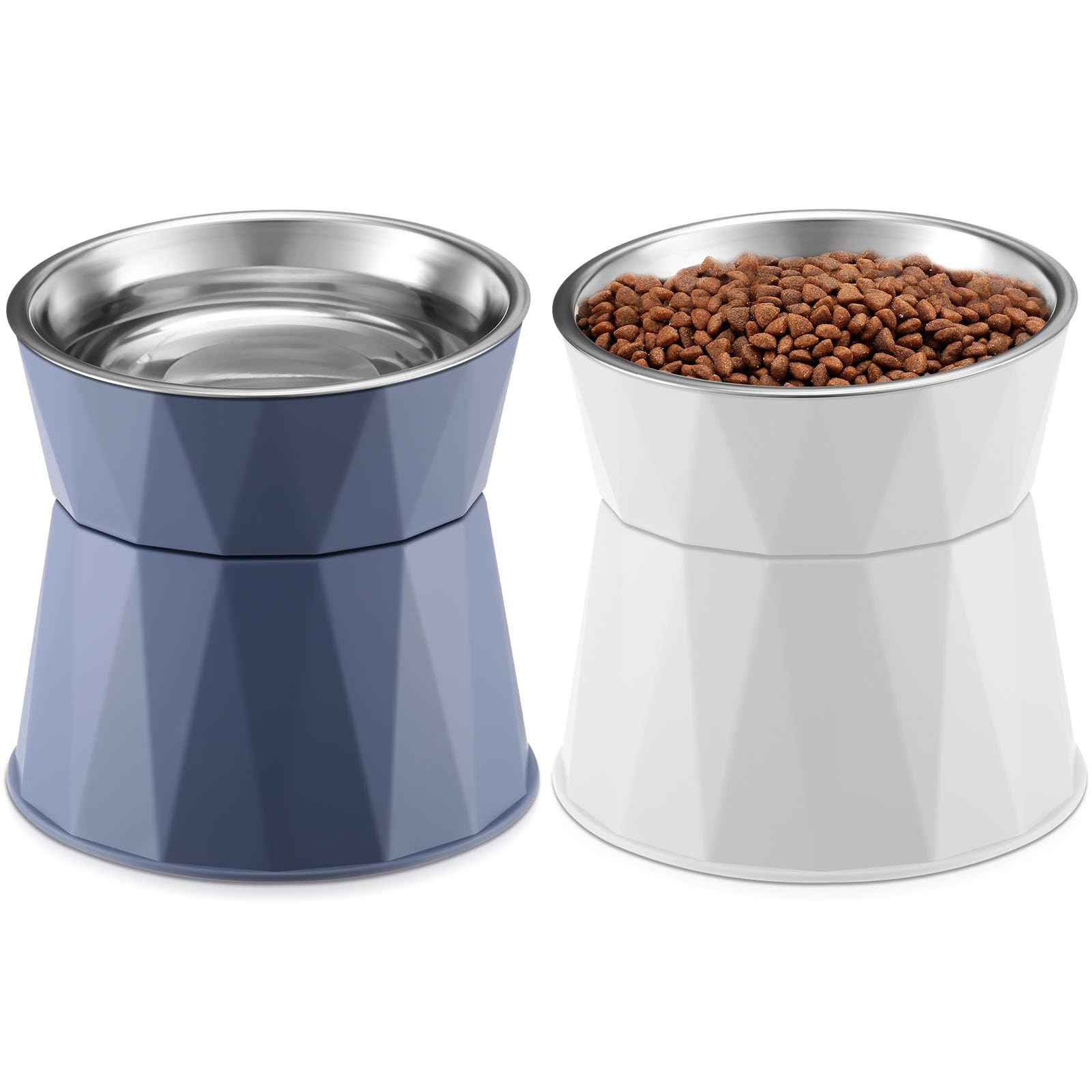 Lallisa improve Stainless Steel Bowls with Adjustable Raised Stand
