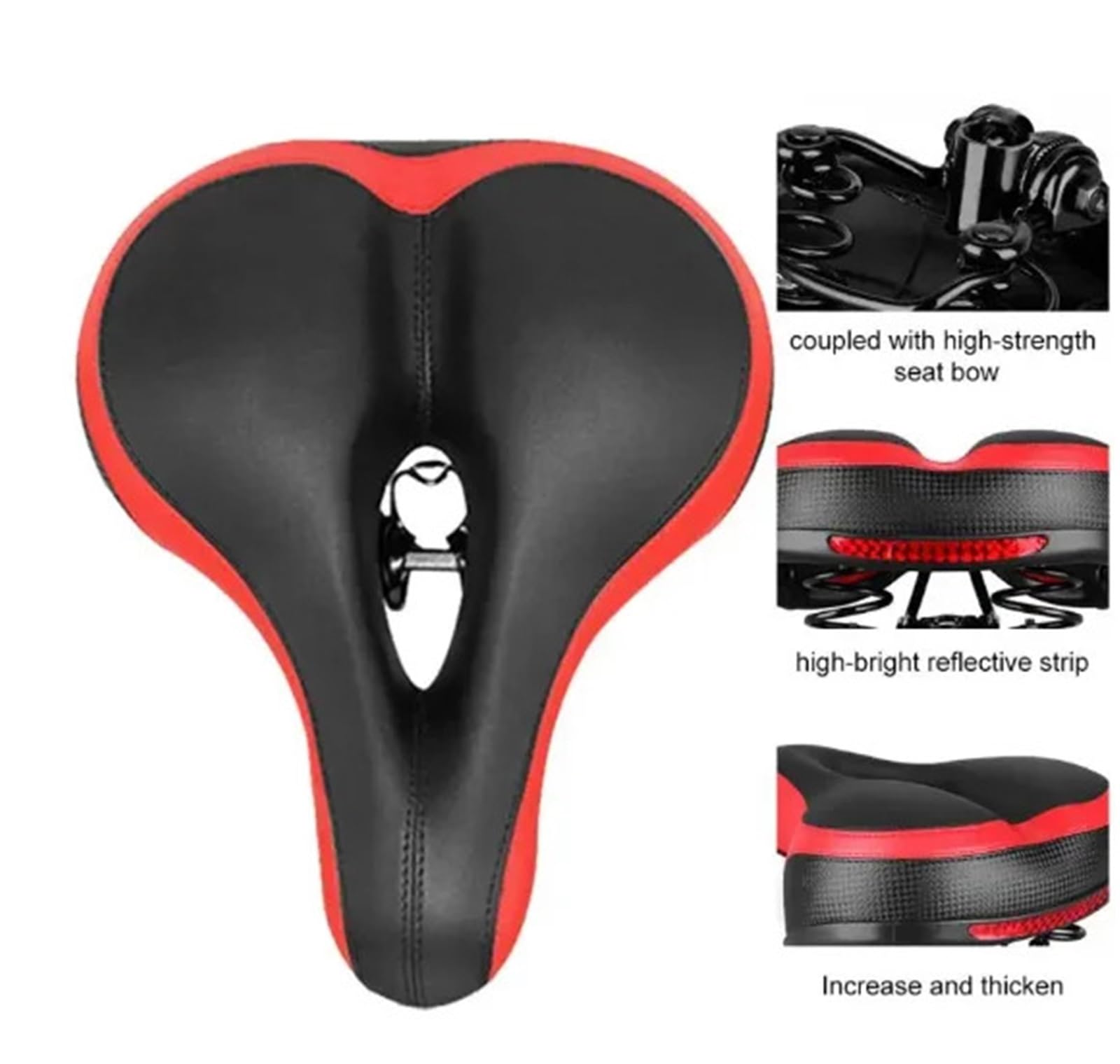 Sella for bicicletta in gel 3D, extra larga, comfort, ultra morbida, spessa, con imbottitura in silicone for mountain bike, pezzi di ricambio for bici Per Biciclette Da Strada, Mountain Bike, City Bik