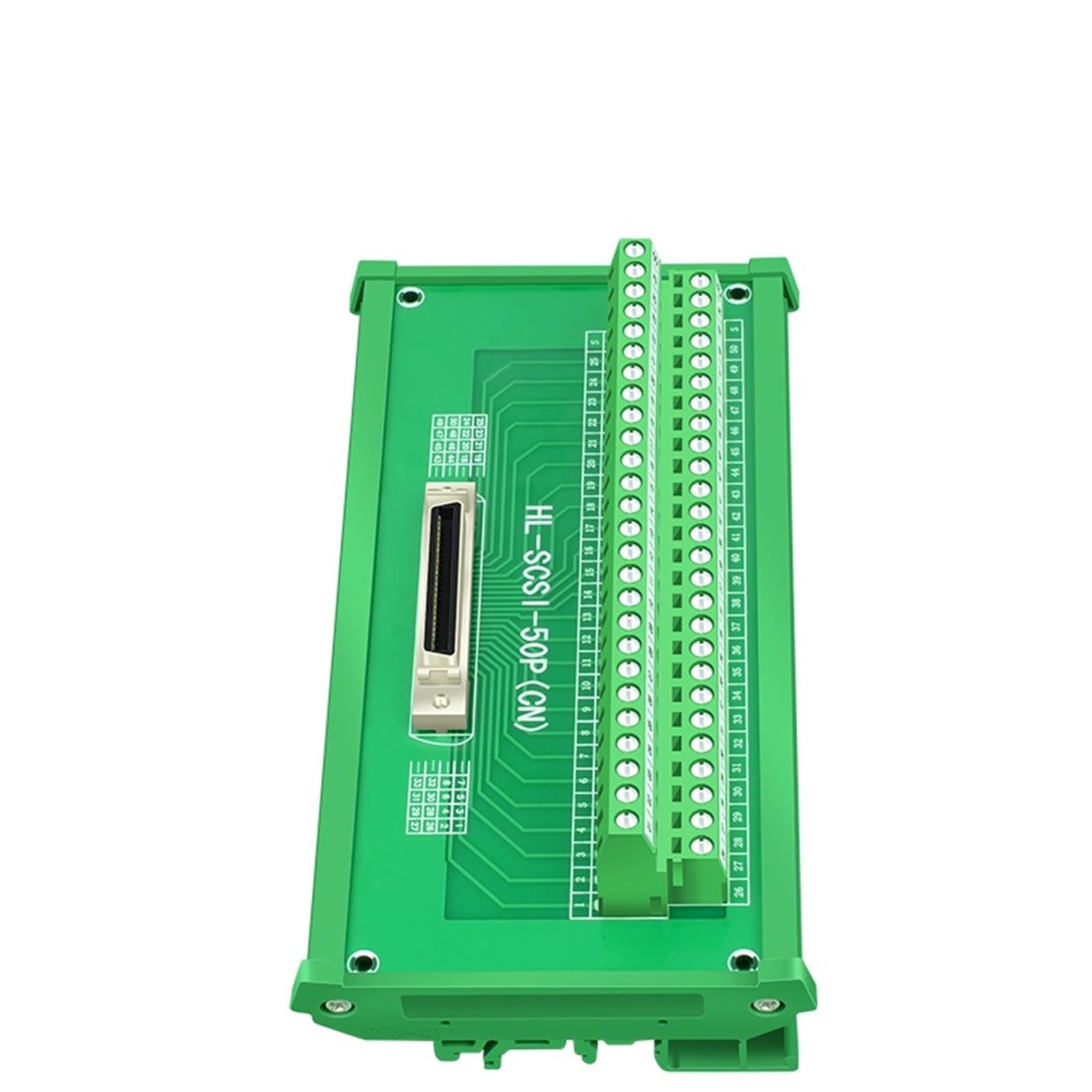 Connettori a morsettiera a vite, Circuito di terra su guida DIN 50 PIN SCSI50 CN1 Morsettiera IO for servomotore e servoazionamento(HL-SCSI50-MM-2M)