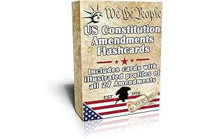 Study US Constitution Amendments in Style: Illustrated Flash Cards for the 27 Amendments