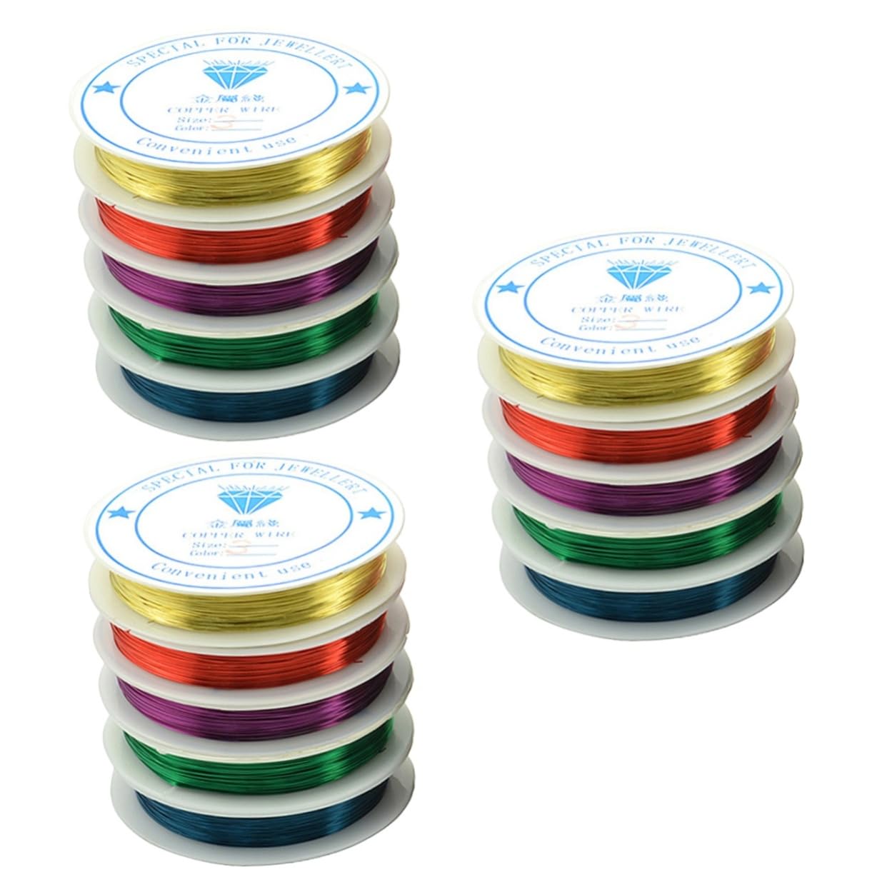 Anneome 15rotoli Rame Per Bigiotteria Per Flessibile e Versatile Per e Decorazioni Per e
