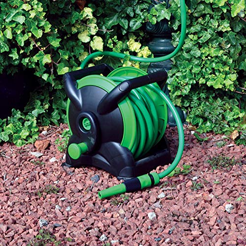 garden mile® Conectores de Manguera de riego y Pistolas de pulverización, Juego de carretes de Manguera Compacto de 15 m