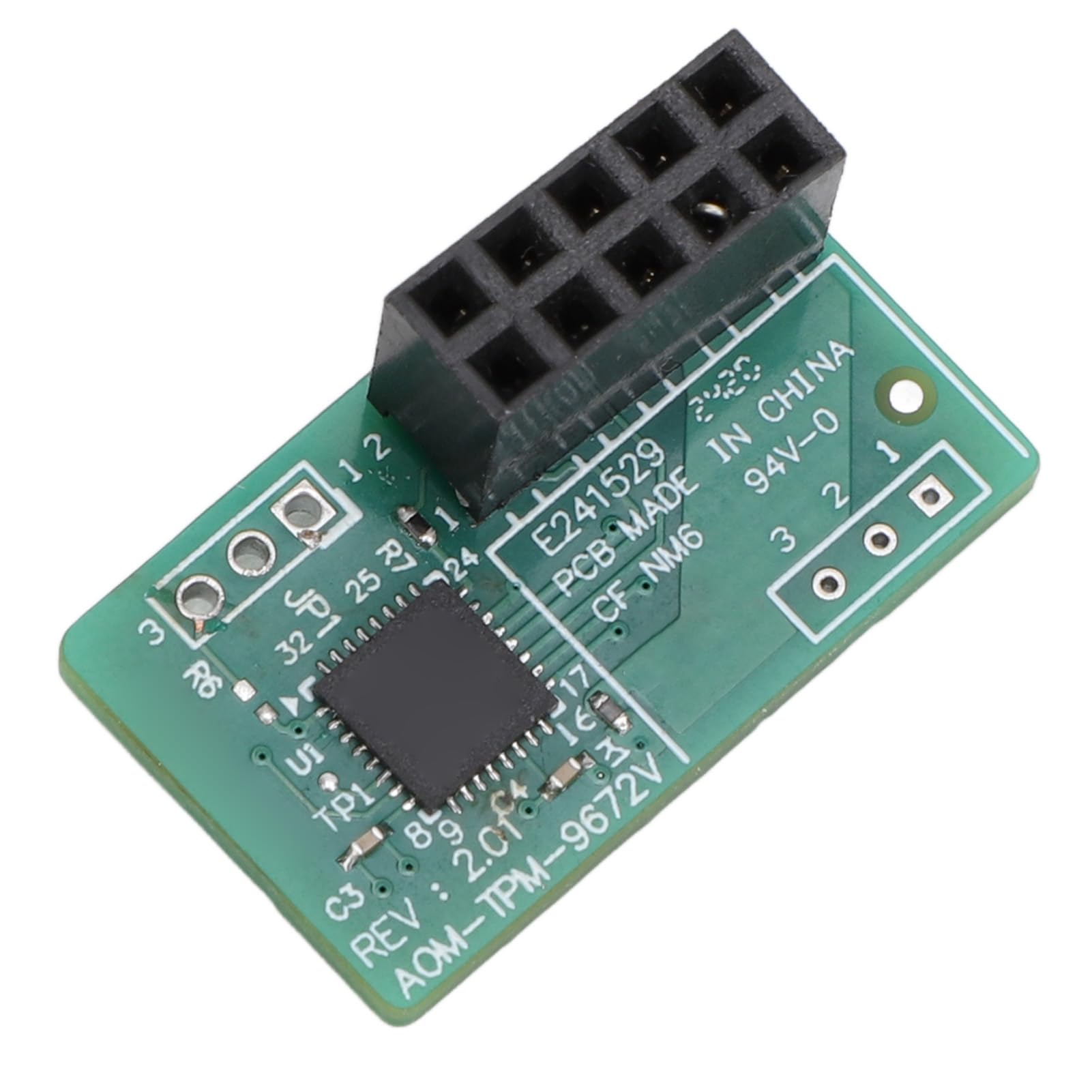 Dpofirs Modulo TPM 2.0 PCB Verde Compatto per Scheda Madre, funzionalità di Alta Sicurezza per Professionisti IT