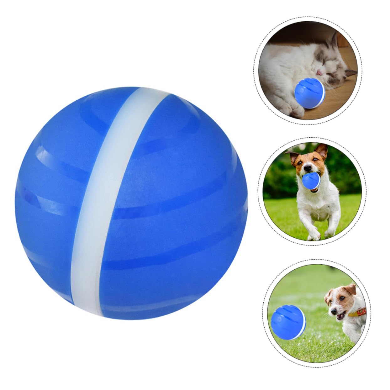 DOITOOL Juguete Interactivo para Gatos Bola Automática Luz Intermitente para Jugar y Atraer La Atención De Tu Mascota USB Recargable Diseño Divertido para Mantener Tu Hogar Organizado