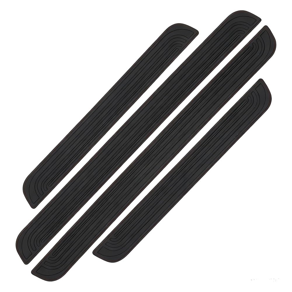 Aaxling Car Door Sill Protector for Peugeot 5008 (T87 P87 2009-2025 2026),Flexible Heavy Duty Rubber Scuff Plate Guard,Anti-Slip Strip Entry Edge Scratch Prevention Protection Cover 4pcs,Black