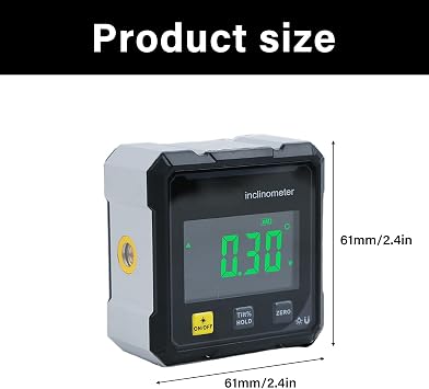 Accuracy Digital Inclinometer with Double Lines and Base for Construction and Design Digital Inclinometer with Double