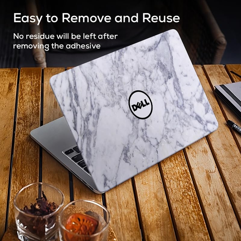 Image of Galaxsia DL229 Top+Wrist Pad Vinyl Laptop Skin /Sticker /Cover for 14 Inches Laptops Laminated-Removable-HD Quality Compatible for Dell (13.8x9.6 Inches)