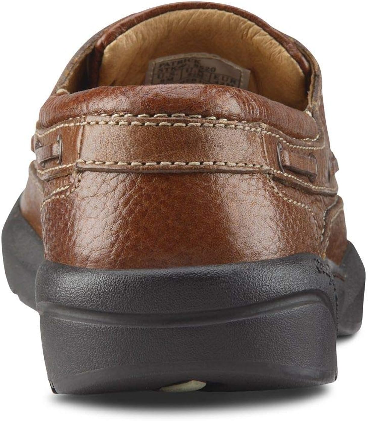 Miniatura 3 de Dr. Comfort Patrick - Zapatos náuticos de profundidad extra para hombre, parte superior de cuero, zapatos para diabéticos, Negro -