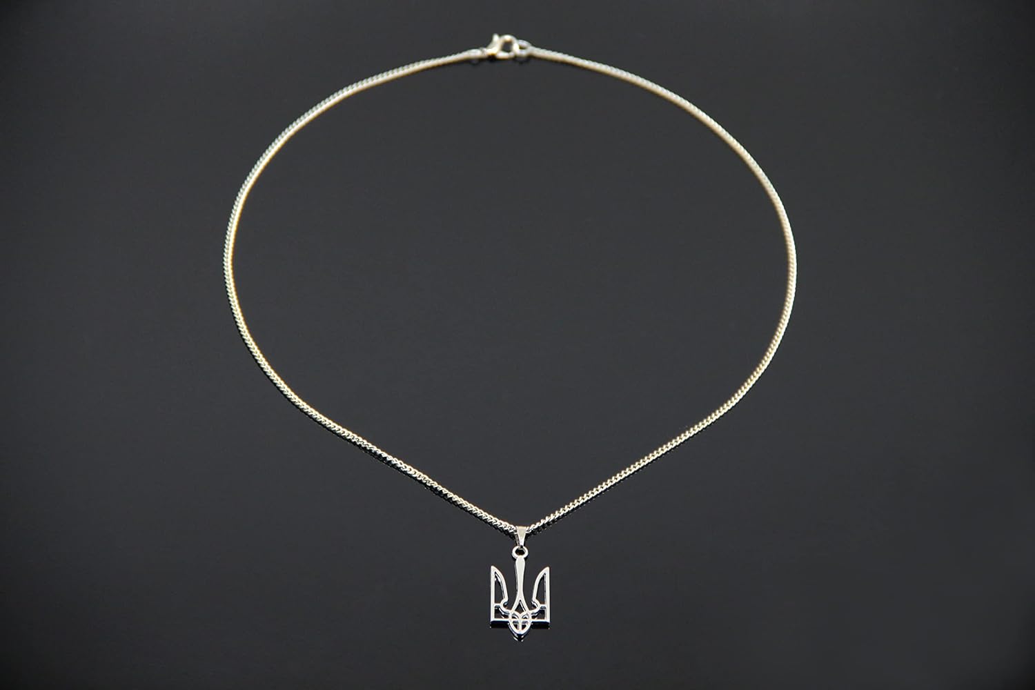 Silver Tryzub Necklace, Handmade Pray for Ukraine Jewelry, Support Ukrainian People, Ukrainian Emblem Jewelry, Tryzub Trident Pendant, Gift from Ukraine, Ukrainian Sellers - Image 6