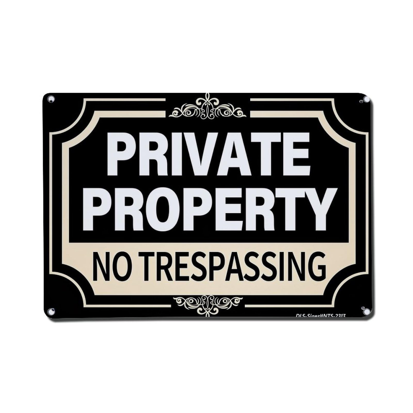 Private Property No Trespassing Sign Vintage Tin Sign Retro Metal Wall Decor Metal Poster, Home Bar Garage Farmhouse Cafe Wall Art Decoration 8x12Inches