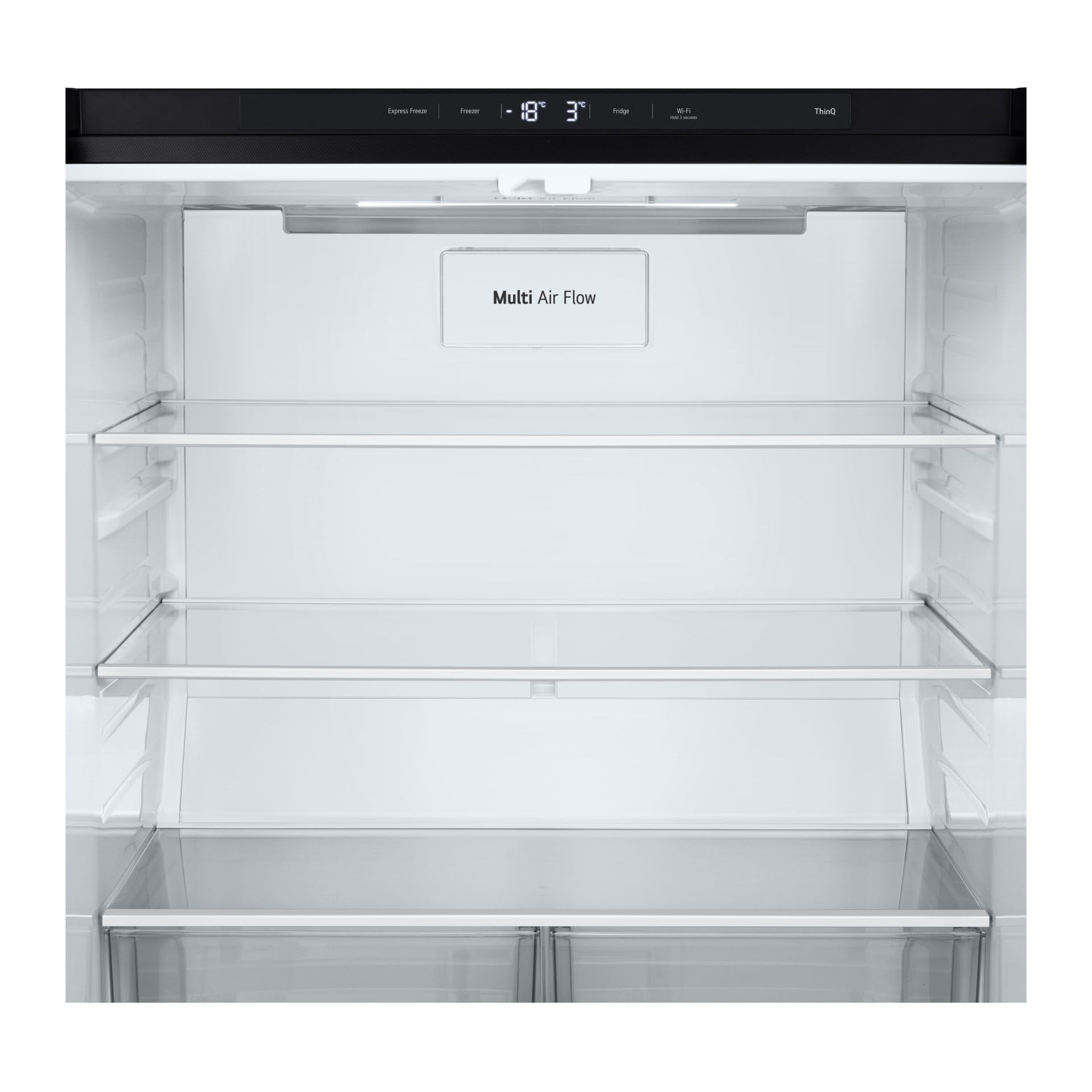 LG GMV860EPDE Slim Fit Réfrigérateur/congélateur multi-portes | InstaView | 530 L | Total No Frost | Slim Fit – Seulement 83,5 cm de large | Noir