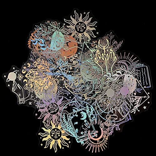 Mczlog Holographic Stickers, 90 Pcs Vintage Butterfly & Magic Transparent Stickers, Resin Decorative Stickers For Scrapbooking, Bullet Junk Journal, Planners, Phone Case, Water Bottles, Laptops #TOP1