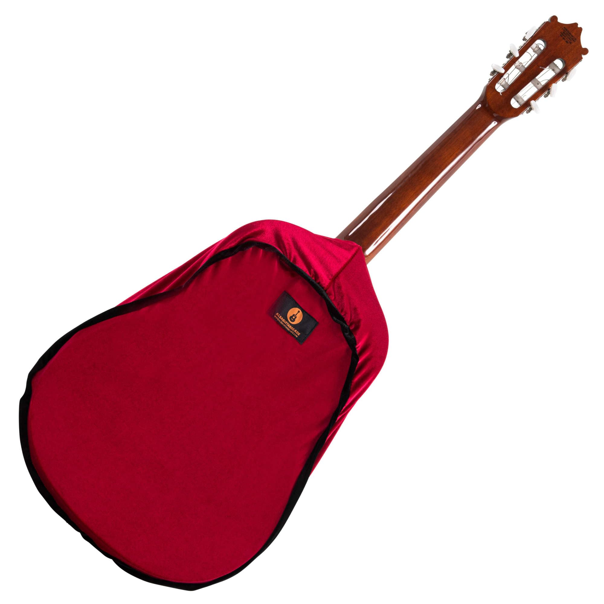Alba Guitar Dust Cover - Involucro protettivo per chitarre classiche, cover in velluto antipolvere per chitarre acustiche e chitarre elettriche, Rosso
