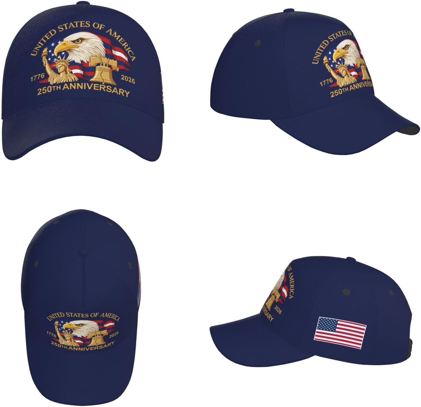 USA Flag Baseball Cap American Patriotic Trucker Hat Father Dad Mother Mom Adjustable Sportswear Hat for Men Women Adults - Image 3
