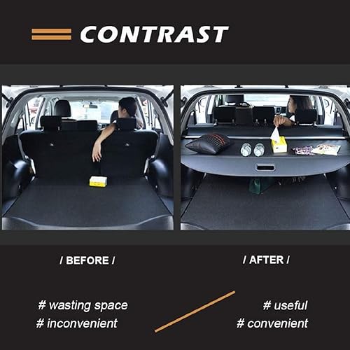 Miniatura 4 de Retractable Trunk Cargo Cover for Toyota RAV4 XA40 2013-2018, No Gap Shielding Storage Security Shade Privacy Anti-Peeping Organizer Accessories