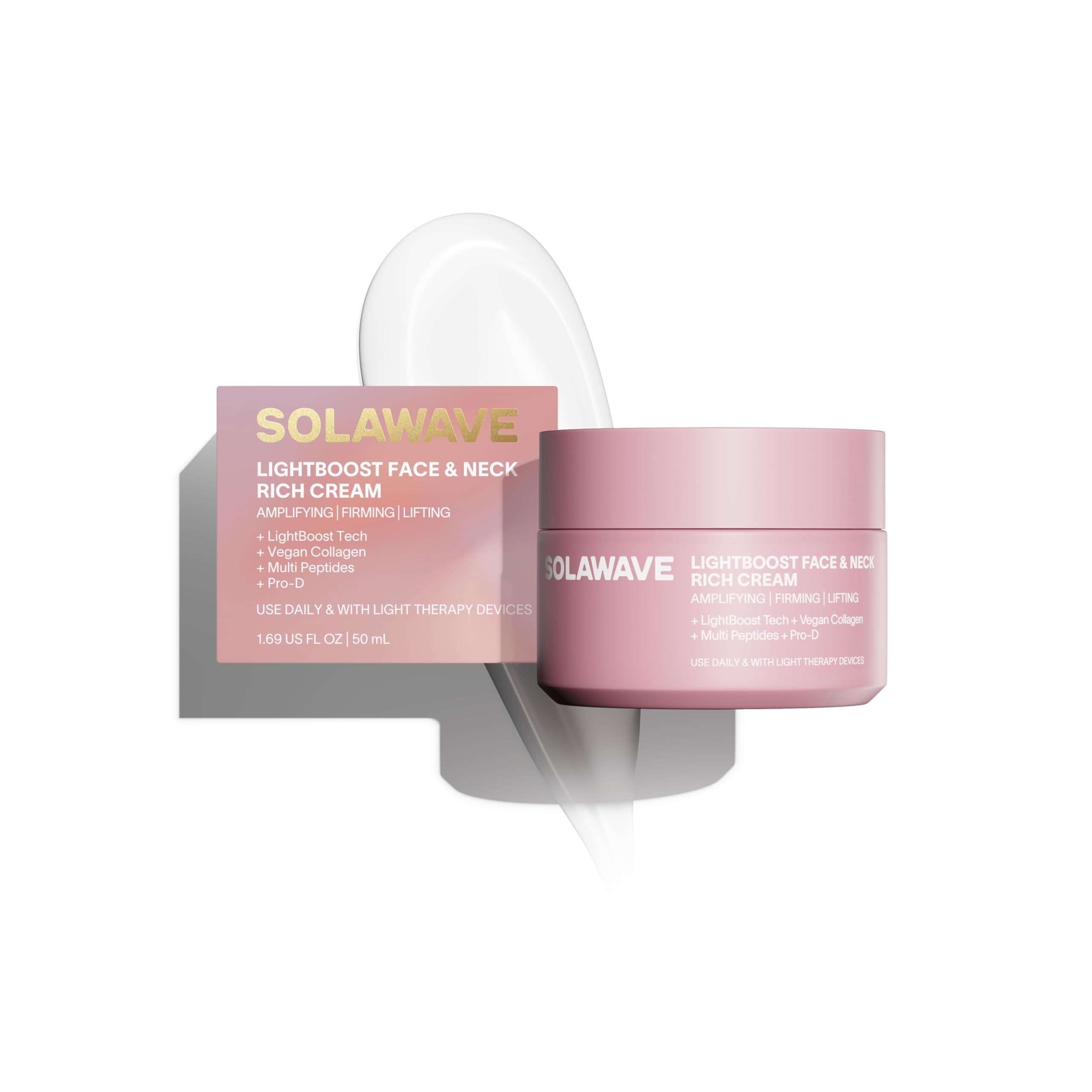 SolaWave Red Light Therapy Boosting Face And Neck Cream From LightBoost for Fine Lines Wrinkles, Skin Renewal Facial Essence Serum, Hydrating For Skincare Routine Plumping Even Tone