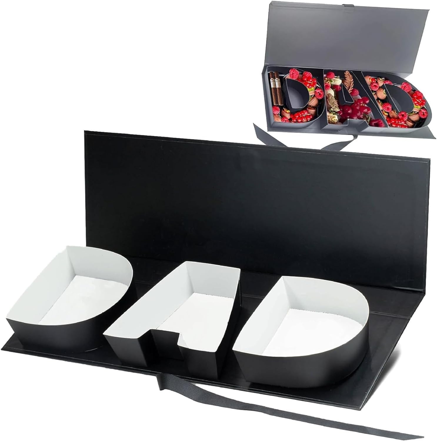 DAD Letter Shaped Gift Box - Empty Decorative Storage For Father's Day