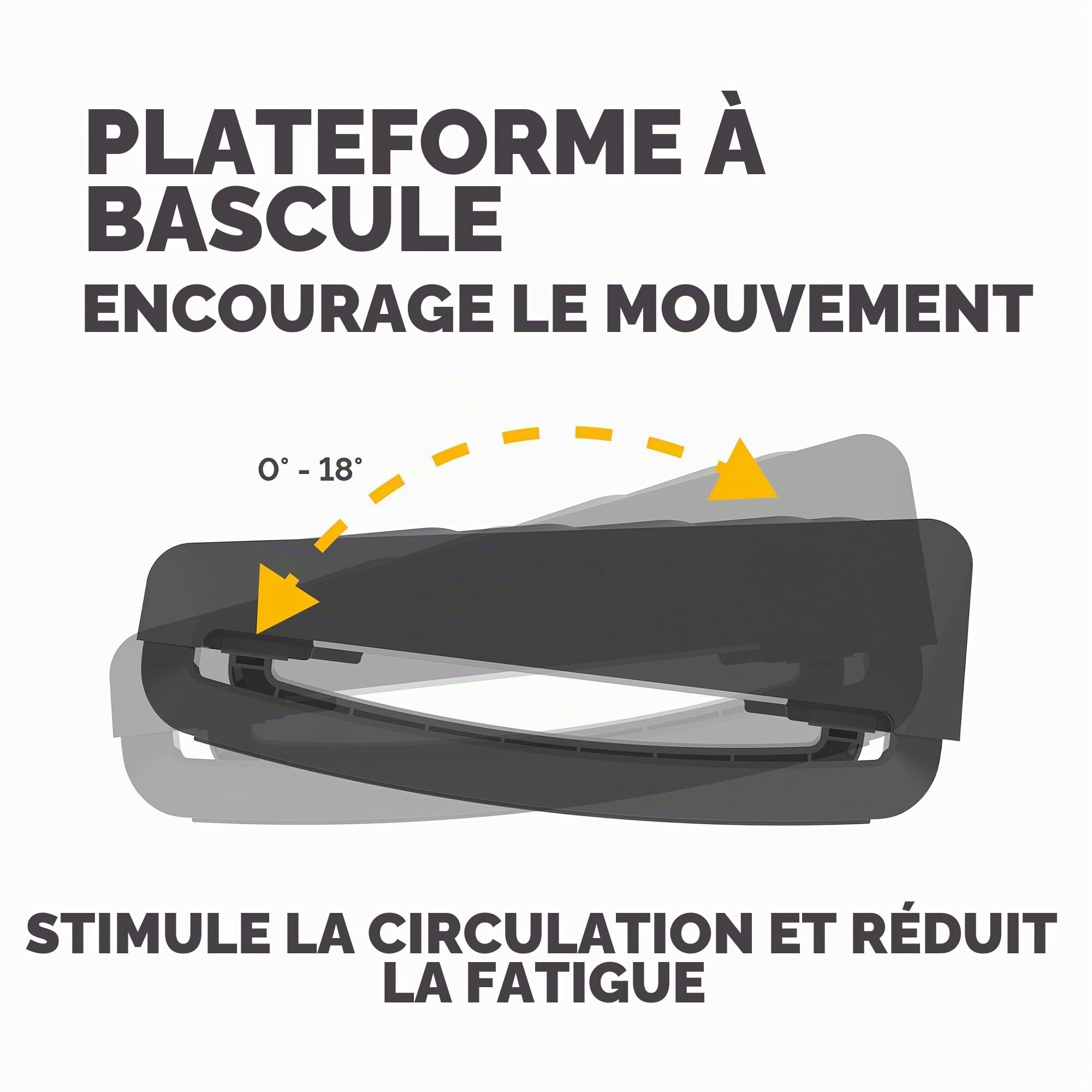 Fellowes repose-pieds ergonomique Breyta réglable pour le bureau et la maison - 100% recyclable - Garantie 5 ans - Noir