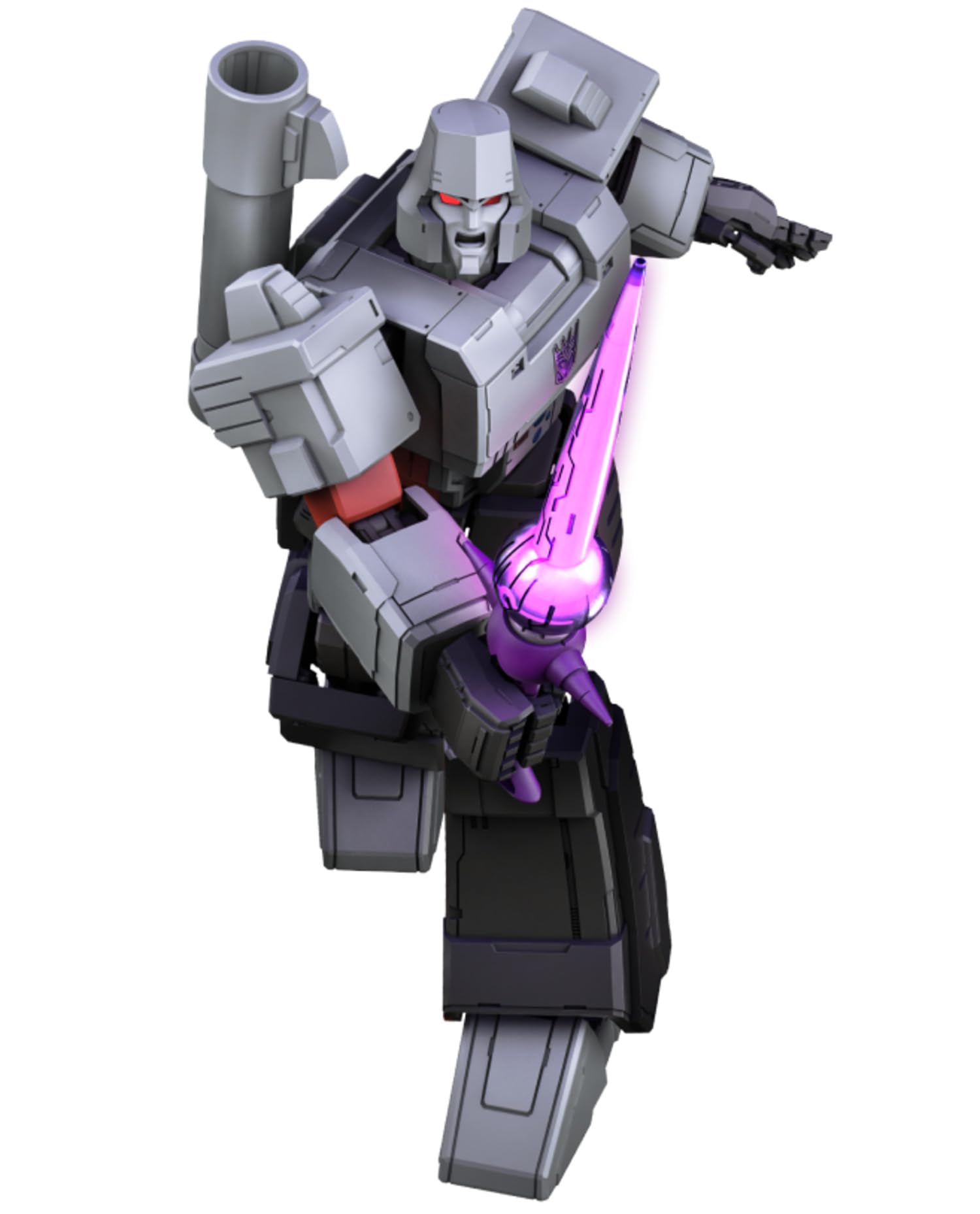 BLOKEES Transformers G1 Megatron Action Edition 02, zestaw modeli dla dzieci od 12 lat, robot 18 cm z 45 ruchomymi przegubami, funkcja oświetlenia, zestaw akcesoriów z tronem, model kolekcjonerski