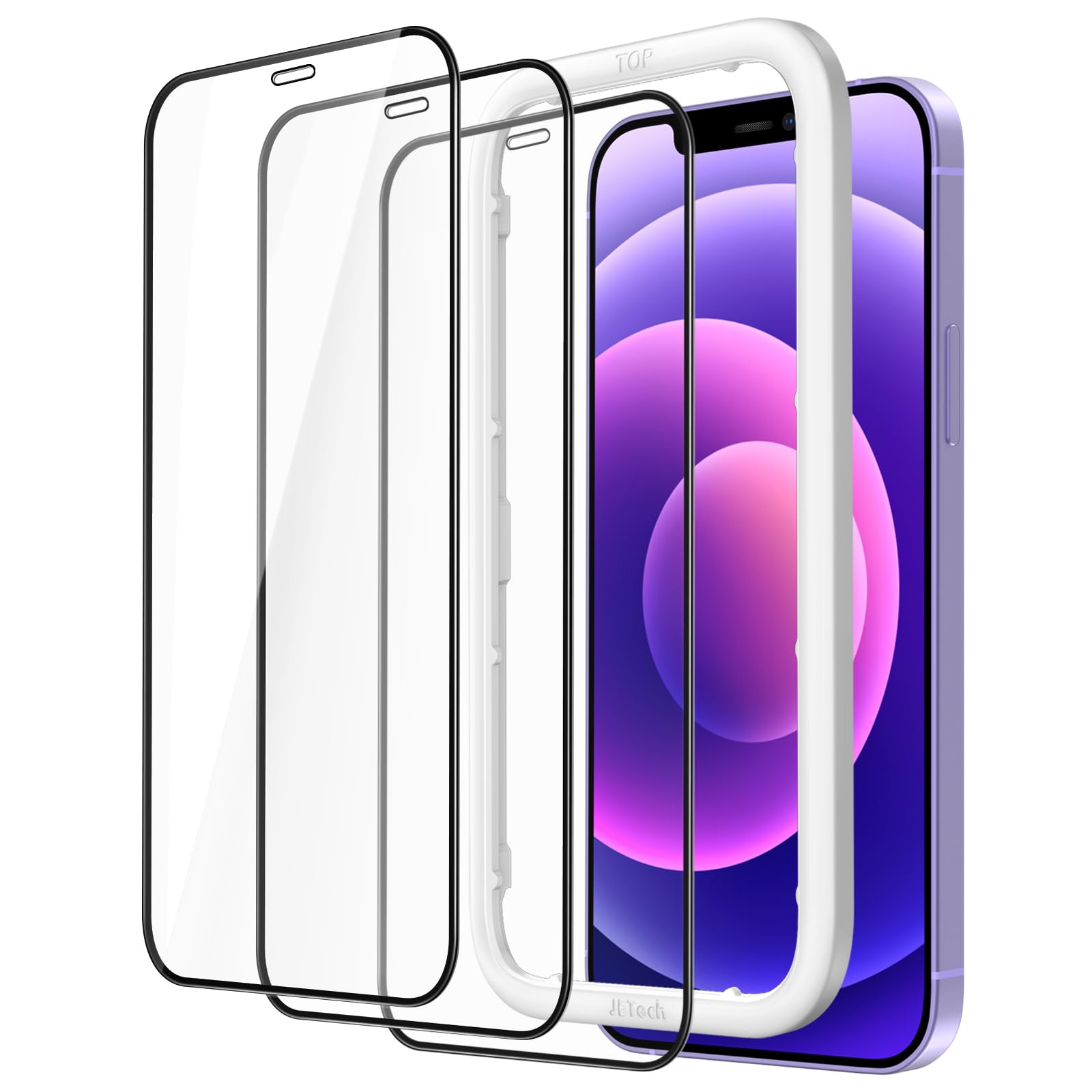 Amazon | JETech iPhone 12 mini (5.4インチ用) 全面保護フィルム 強化