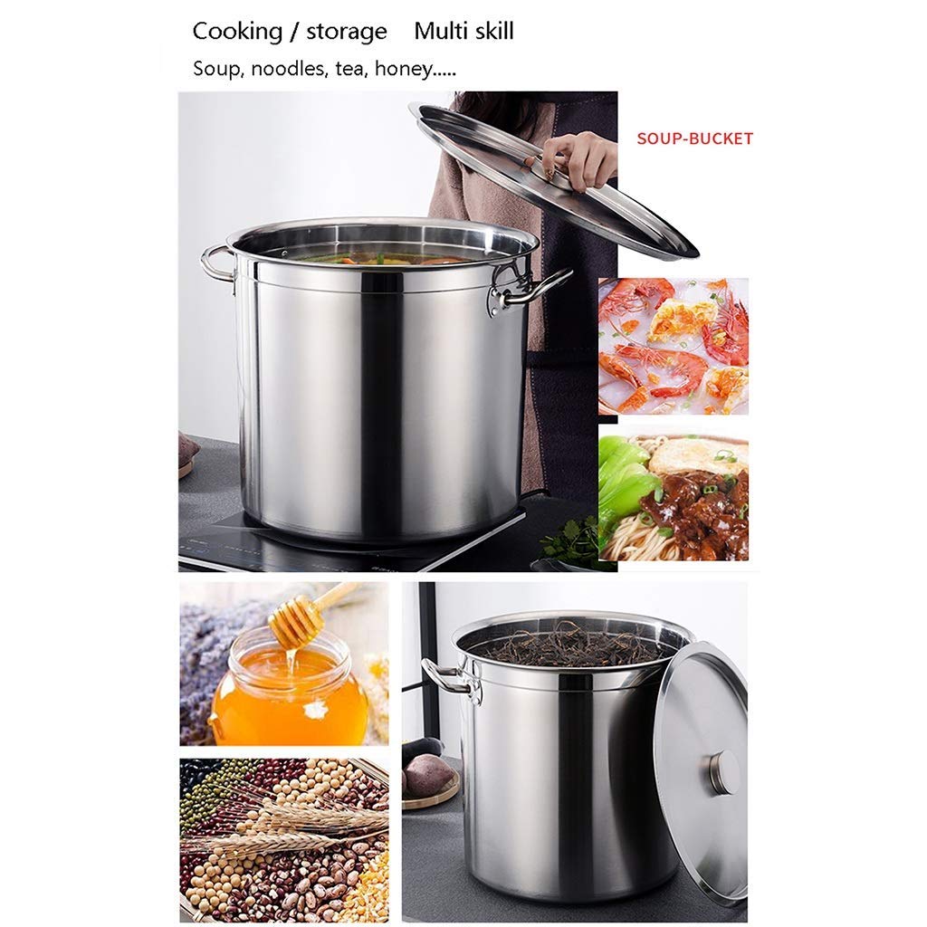 Amazon｜ステンレス製蓋付き大型鍋｜寸胴鍋 オンライン通販